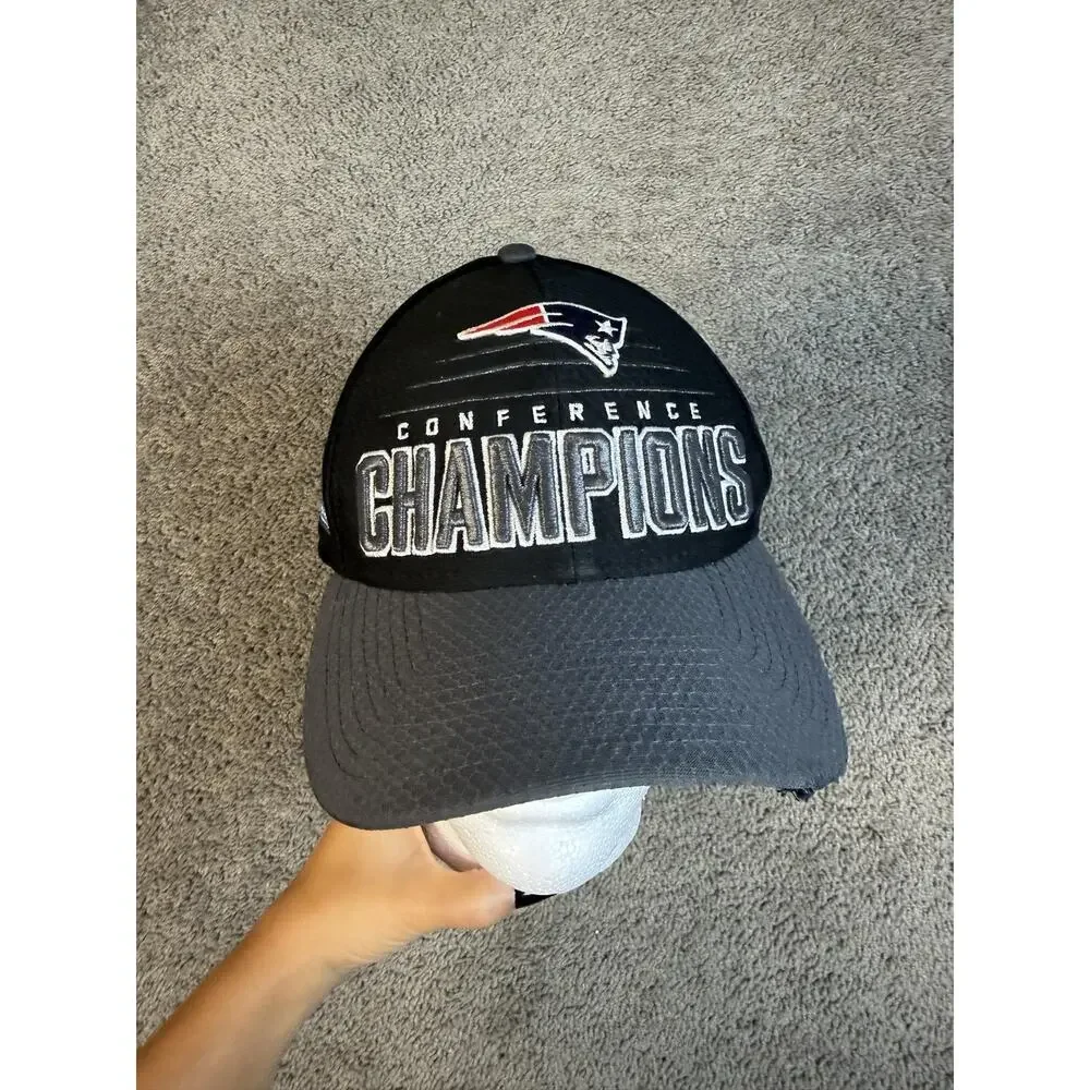 New England Patriots Hat Cap Snap Back Mens One Size Black New Era NFL